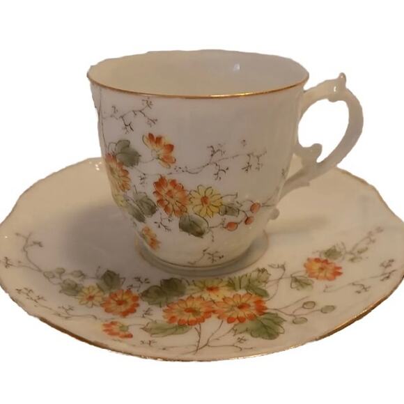 Vintage Limoges demitasse cup and saucer - Picture 1 of 9